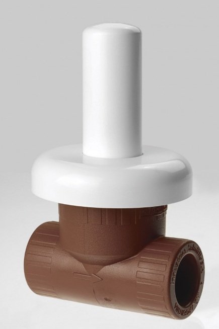 LLAVE DE PASO 1/2 C/MANCO OCULTO FUSION BLANCA H3 HIDRO 3
